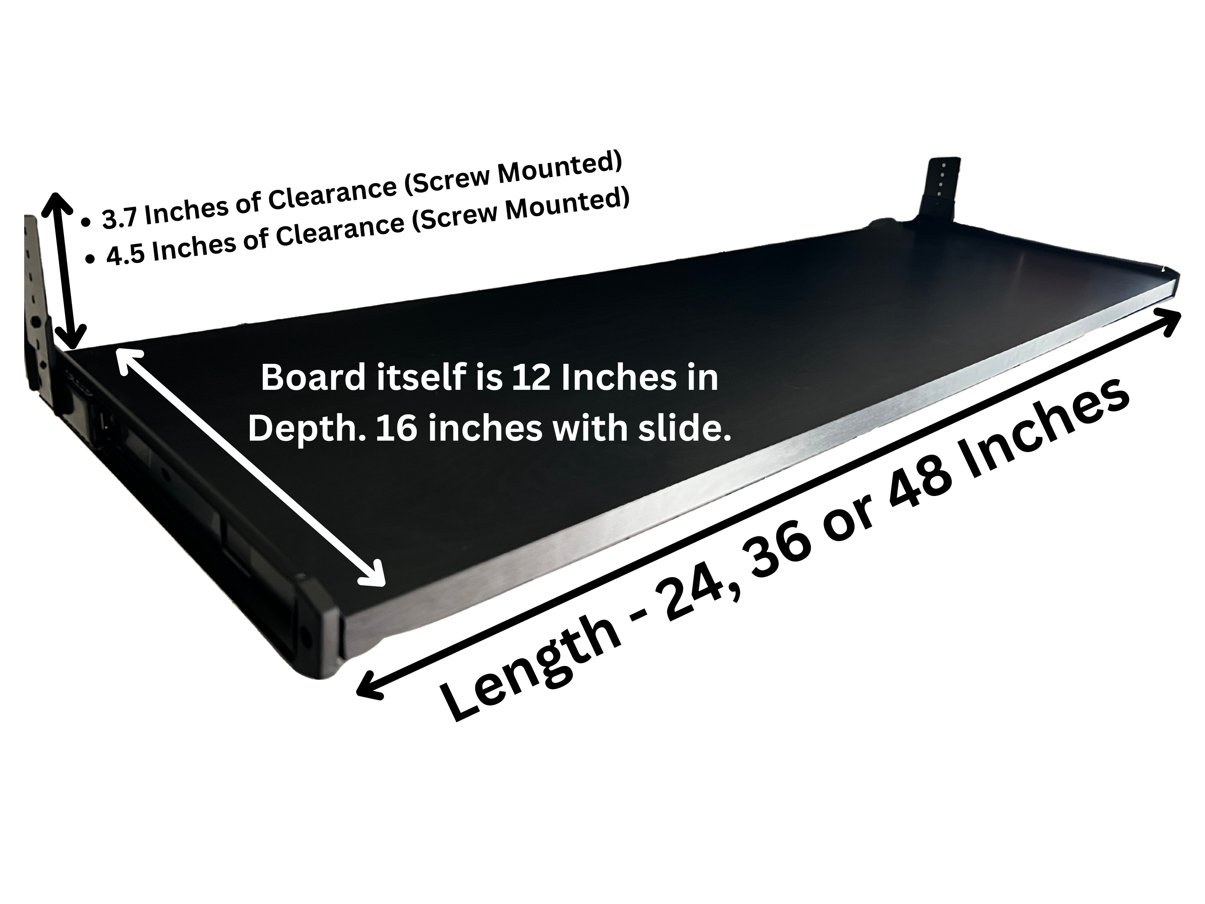 Screw-Mounted Under-Desk MIDI Keyboard Tray