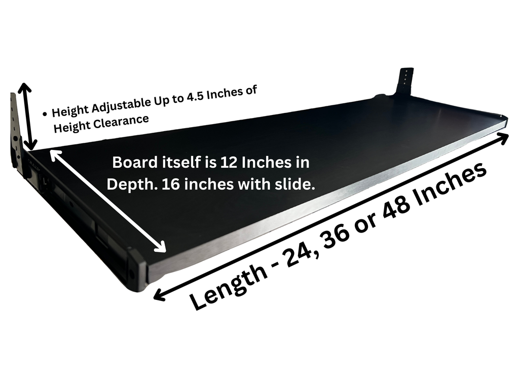 Screw-Mounted Under Desk MIDI Keyboard Tray – Heavy Duty, Adjustable, Extra Large for Studio Desk, Synths, Pianos & Music Producers